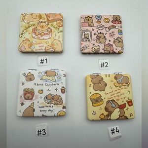 1 pc Capybara Themed Compact Mirrors